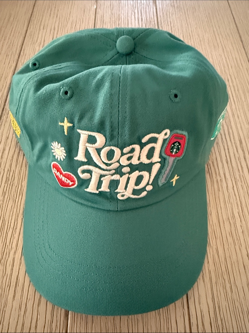 Starbucks Green 'Road Trip!' Embroidered Kids Cap